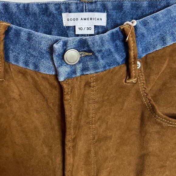 GOOD AMERICAN Good Icon Suede mixing indigo Size 10/30 - Picture 5 of 15